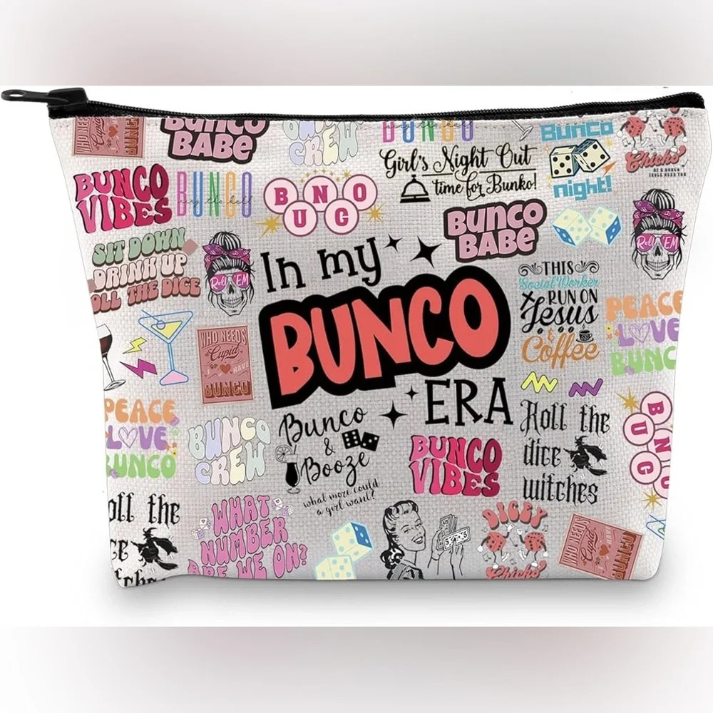 GJTIM women’s Bunco Game Kit Graphic Makeup Bag